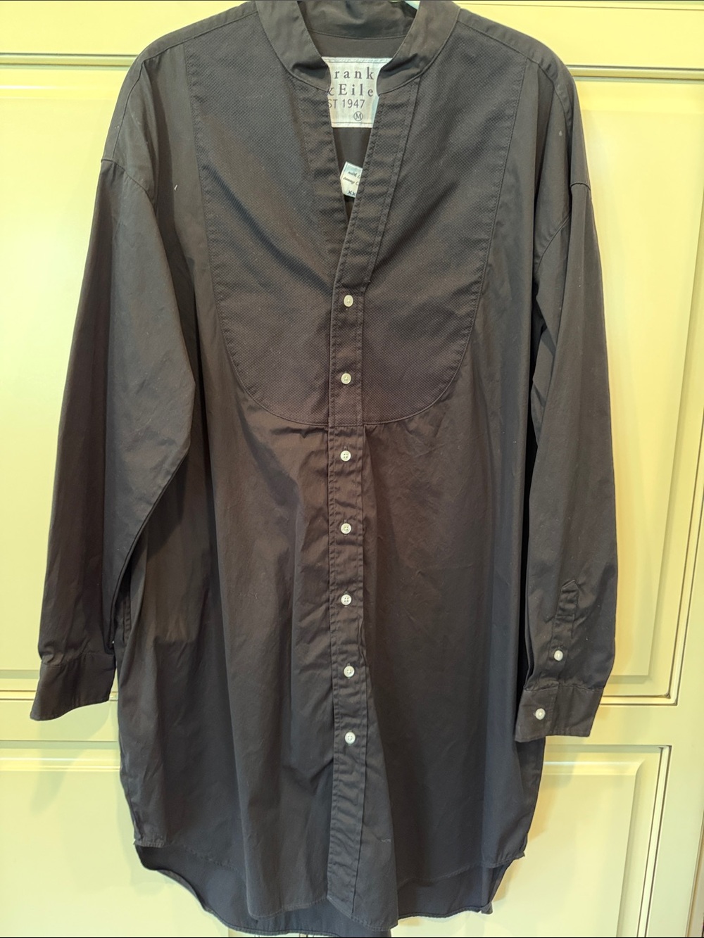 Frank & Eileen women’s black Button-Front Long-Sleeve shirt dress